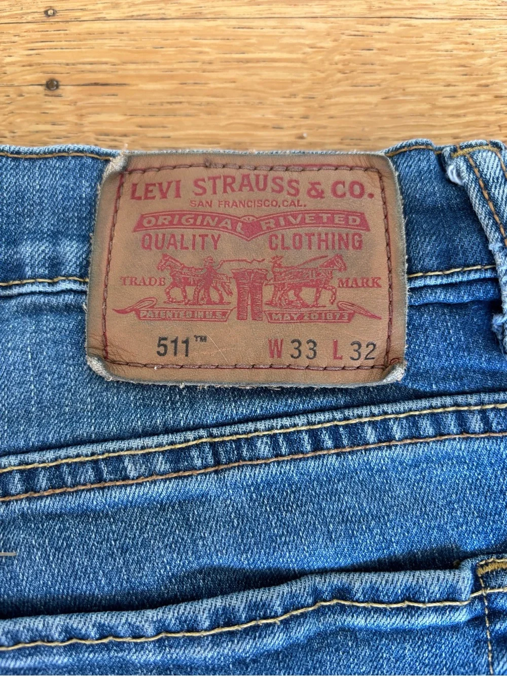 Vintage Levi's 511 Faded Blue Straight Jeans